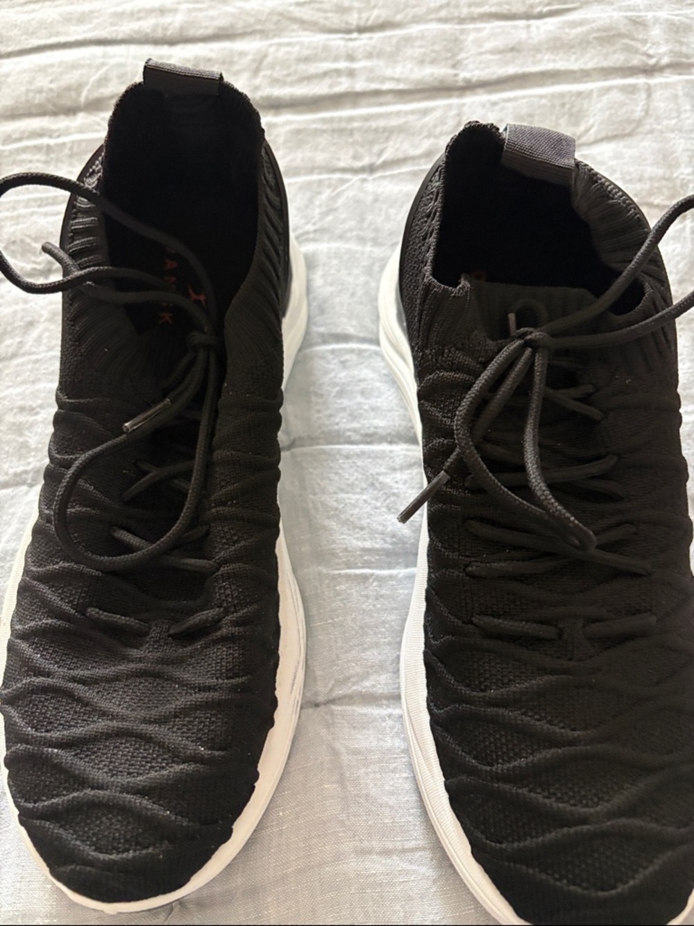 Danskin Black Knit Women's Sneakers with White Sole